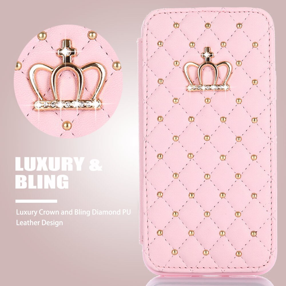 Crown Card Leather Case for Samsung Phone Case