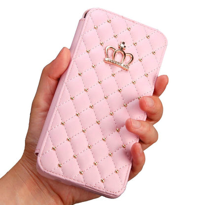 Crown Card Leather Case for Samsung Phone Case