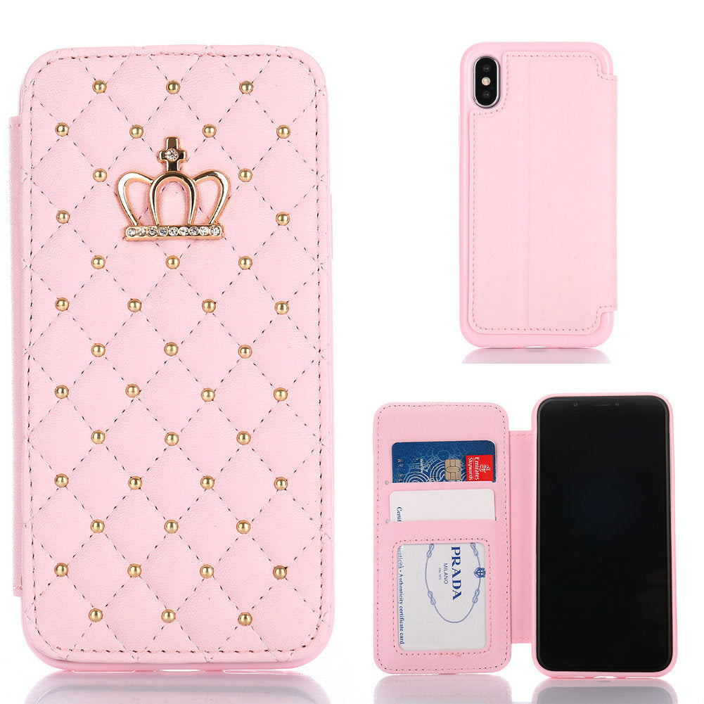 Crown Card Leather Case for Samsung Phone Case