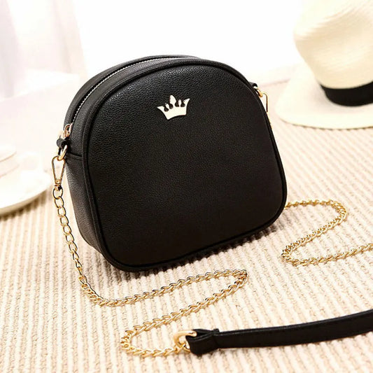 REPRCLA New Brand Designer Women Messenger Bags Chain Strap Shoulder Bag High Quality Handbags PU Leather Crossbody With Crown