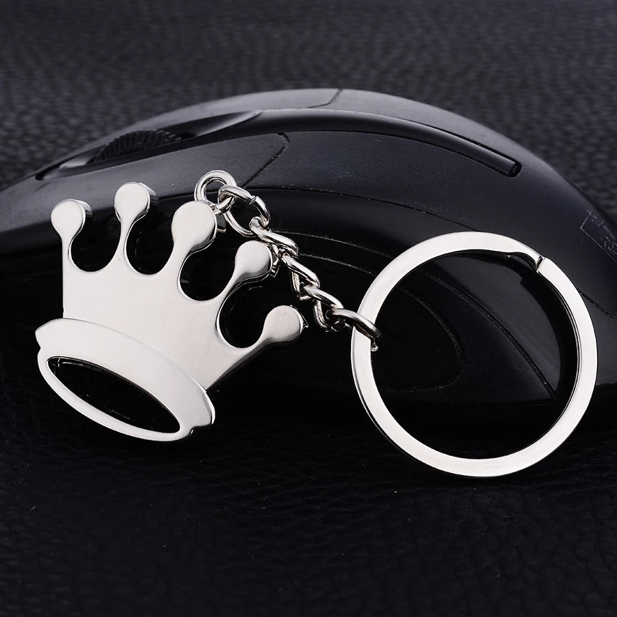 Crown Keychain Fashion Crystal Car Key Chain Ring Holder Creative Metal Bag Pendant Keyfobs Souvenir Gift Custom LOGO J021