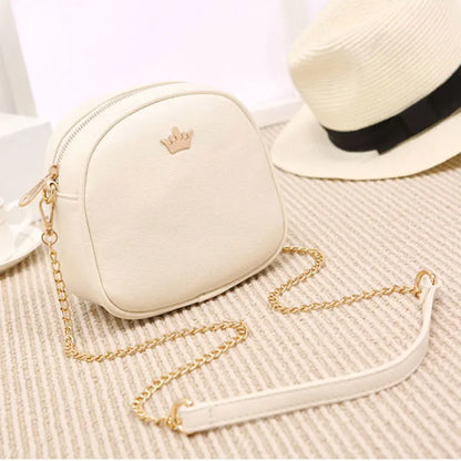 REPRCLA New Brand Designer Women Messenger Bags Chain Strap Shoulder Bag High Quality Handbags PU Leather Crossbody With Crown