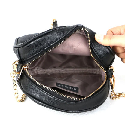 REPRCLA New Brand Designer Women Messenger Bags Chain Strap Shoulder Bag High Quality Handbags PU Leather Crossbody With Crown