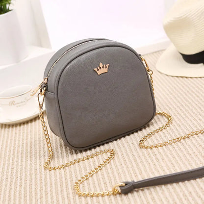 REPRCLA New Brand Designer Women Messenger Bags Chain Strap Shoulder Bag High Quality Handbags PU Leather Crossbody With Crown