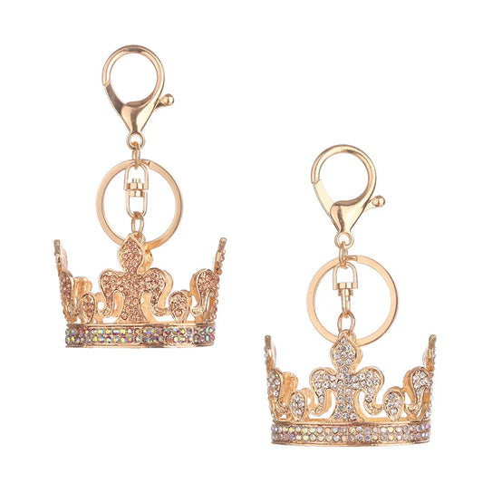 Fashion Jewelry Keychain Crown Set Metal Keychain Lady Fashion Bag Creative Pendant Gift Keychain Batch