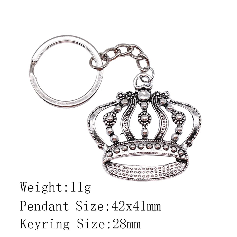 Zinc Alloy Crown Key Chain Metal Tiara Key Ring Auto Bag Accessories