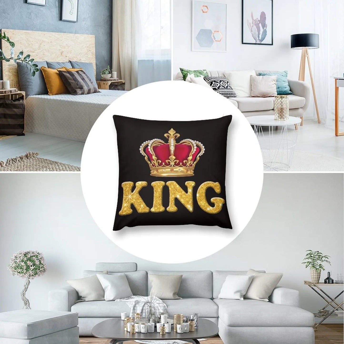 Royal King Crown Throw Pillow luxury decor Christmas Cushion For Home Pillowcase pillow