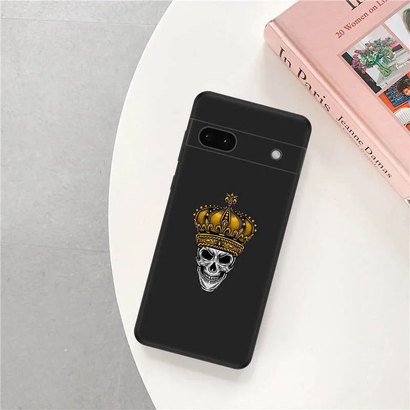 Soft Case for Pixel 8 8a 7a 7 6a Golden Pink Queen Crown King Motorola One Fusion Edge 40 Pro 30 20 G200 Black Phone Cases Cover