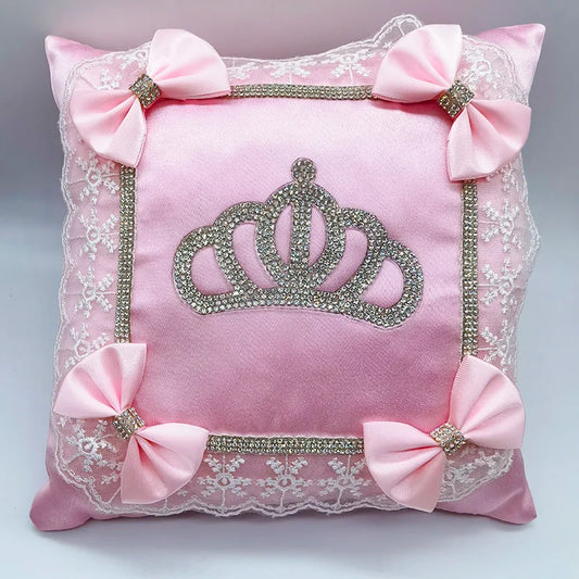 Free Custom Crown Pillow Jewelry Welcome Home Baby Photography Baby Girl Boy Toddler's Cotton Outfits Newborn Gift