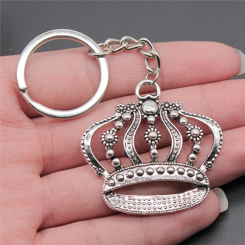 Zinc Alloy Crown Key Chain Metal Tiara Key Ring Auto Bag Accessories