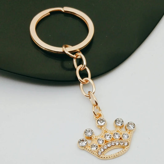 New fashion jewelry Keychain Crystal Crown metal Keychain ladies fashion bag creative pendant gift Keychain