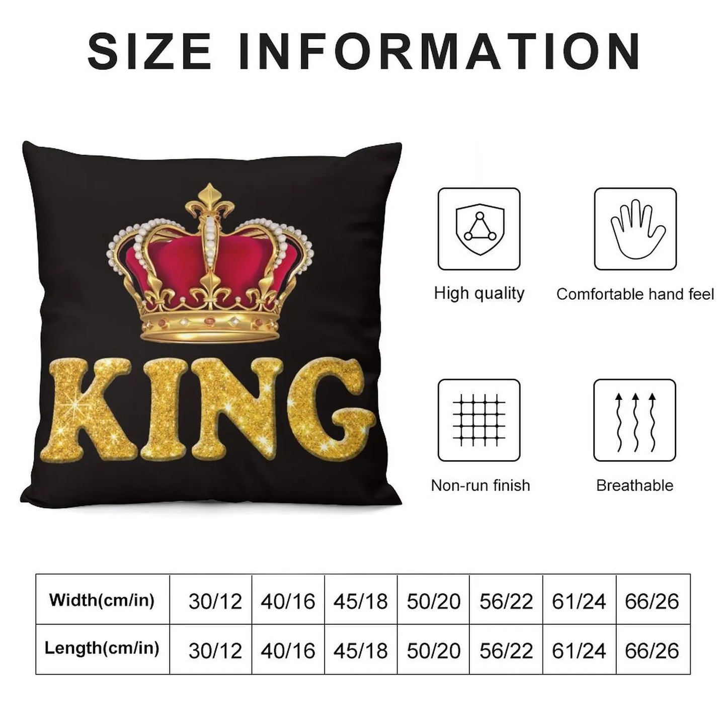 Royal King Crown Throw Pillow luxury decor Christmas Cushion For Home Pillowcase pillow