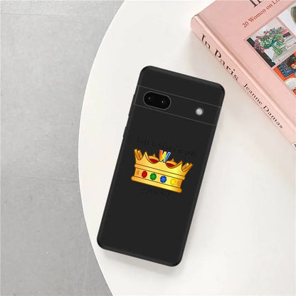 Soft Case for Pixel 8 8a 7a 7 6a Golden Pink Queen Crown King Motorola One Fusion Edge 40 Pro 30 20 G200 Black Phone Cases Cover